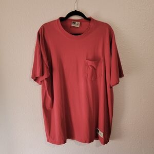 Russell Athletic red short sleeve heavy Pro Cotton Sporty Front Pocket Tee